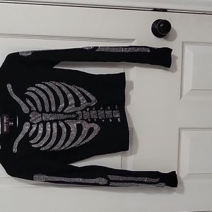 Dolls Kill Rhinestone Skeleton Crop Top